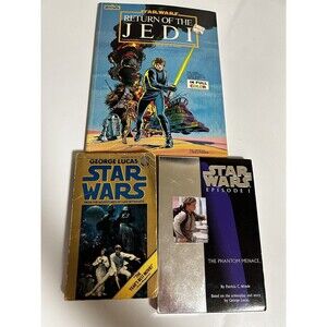 Vintage Bundle Of Star Wars Books Adventures Of Luke Slywalker, Episode 1 & Jedi